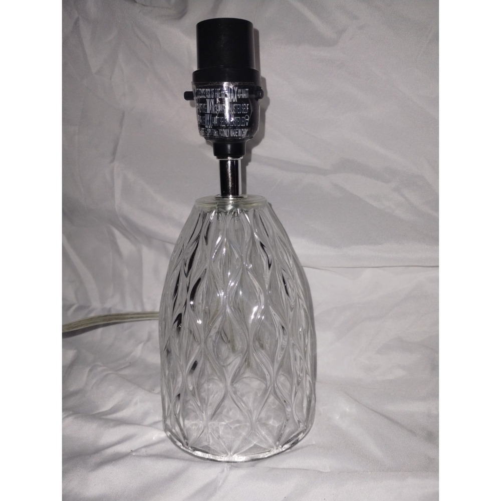 Clear Lamp With Mermaid Scale Design, Clear Cord , Hollow Bottom - Picture 2 of 2